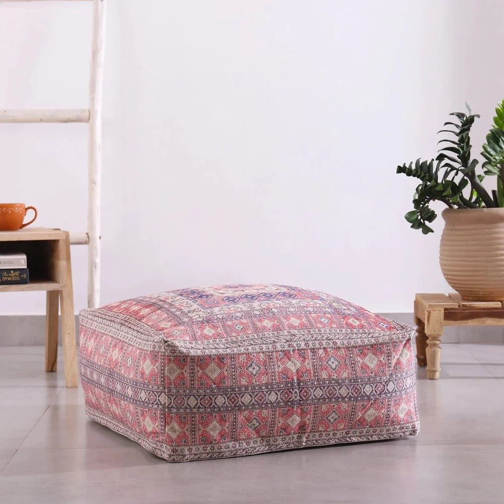 Gorgeous Multicolor Cushion Ottoman Cover