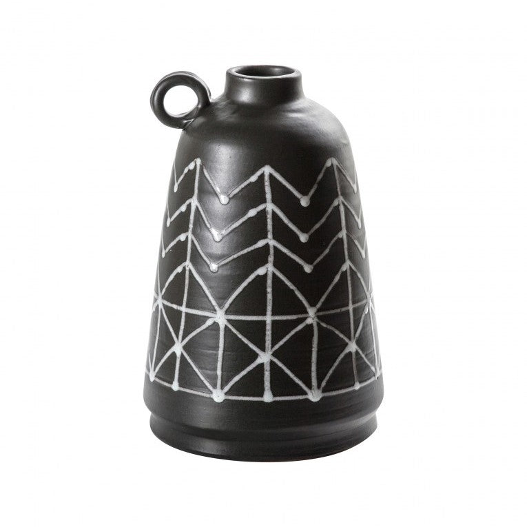 Monochrome Elegance in a Bottle Vase (Available in 2 Sizes)