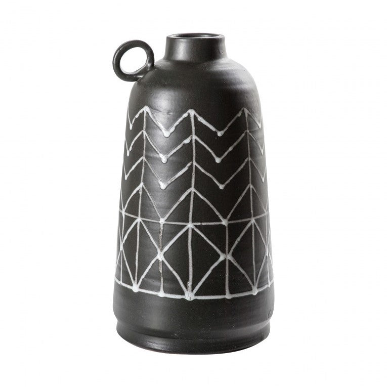 Monochrome Elegance in a Bottle Vase (Available in 2 Sizes)