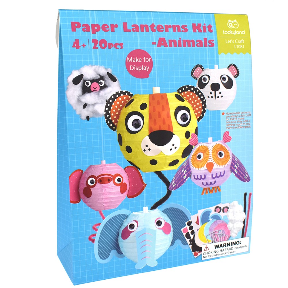 6 Animals Paper Lanterns Craft Kit
