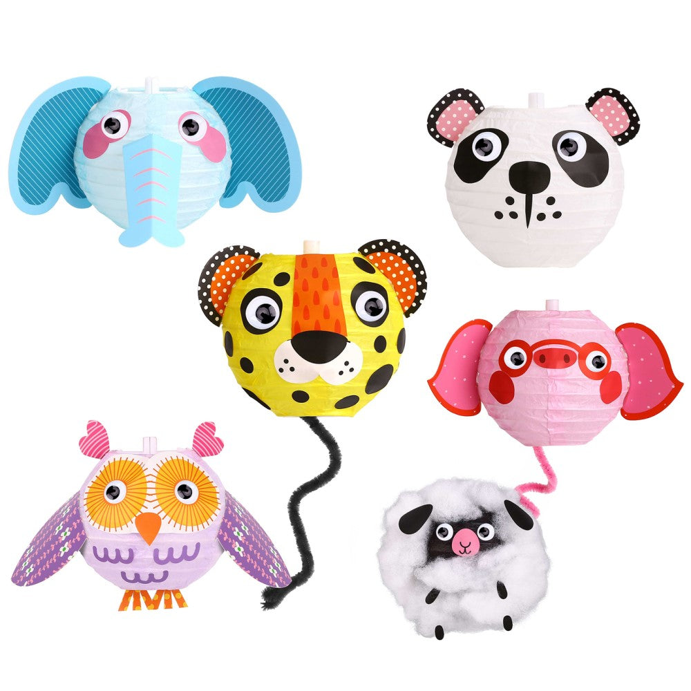 6 Animals Paper Lanterns Craft Kit