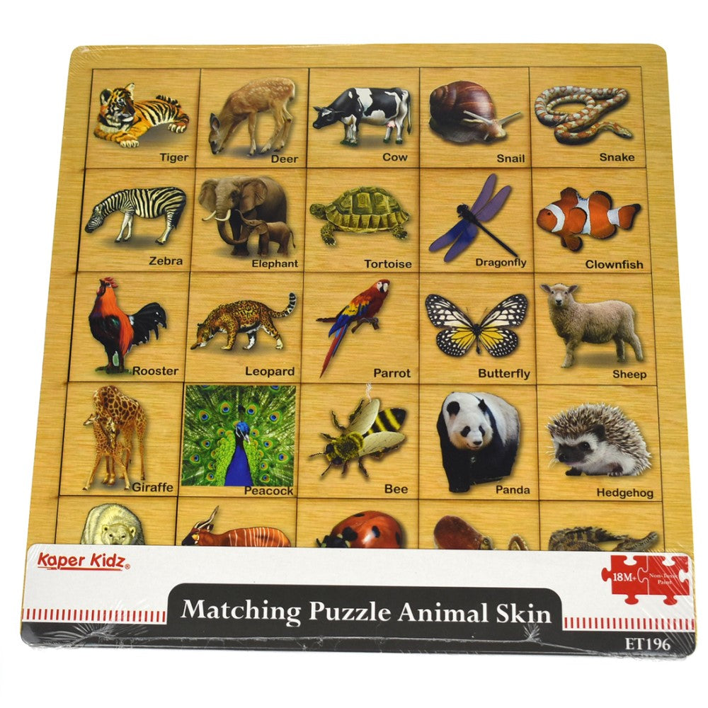 Animals & Skins Matching Puzzle Board
