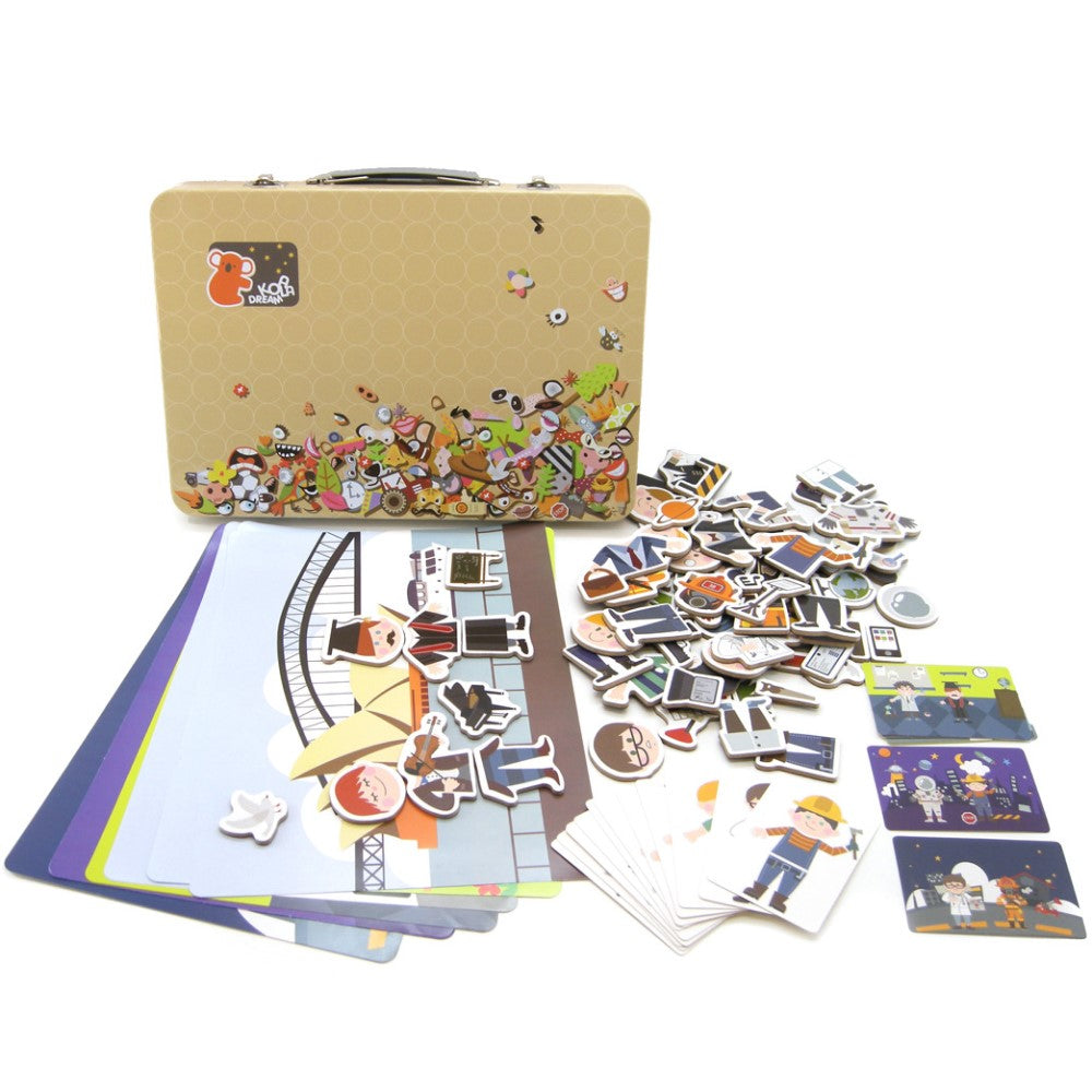 Boy Going To Work Kids Magnetic Dress Up Kit