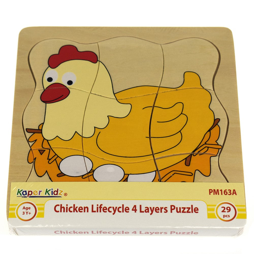 Chicken Life Cycle 4-Layer Puzzle Board