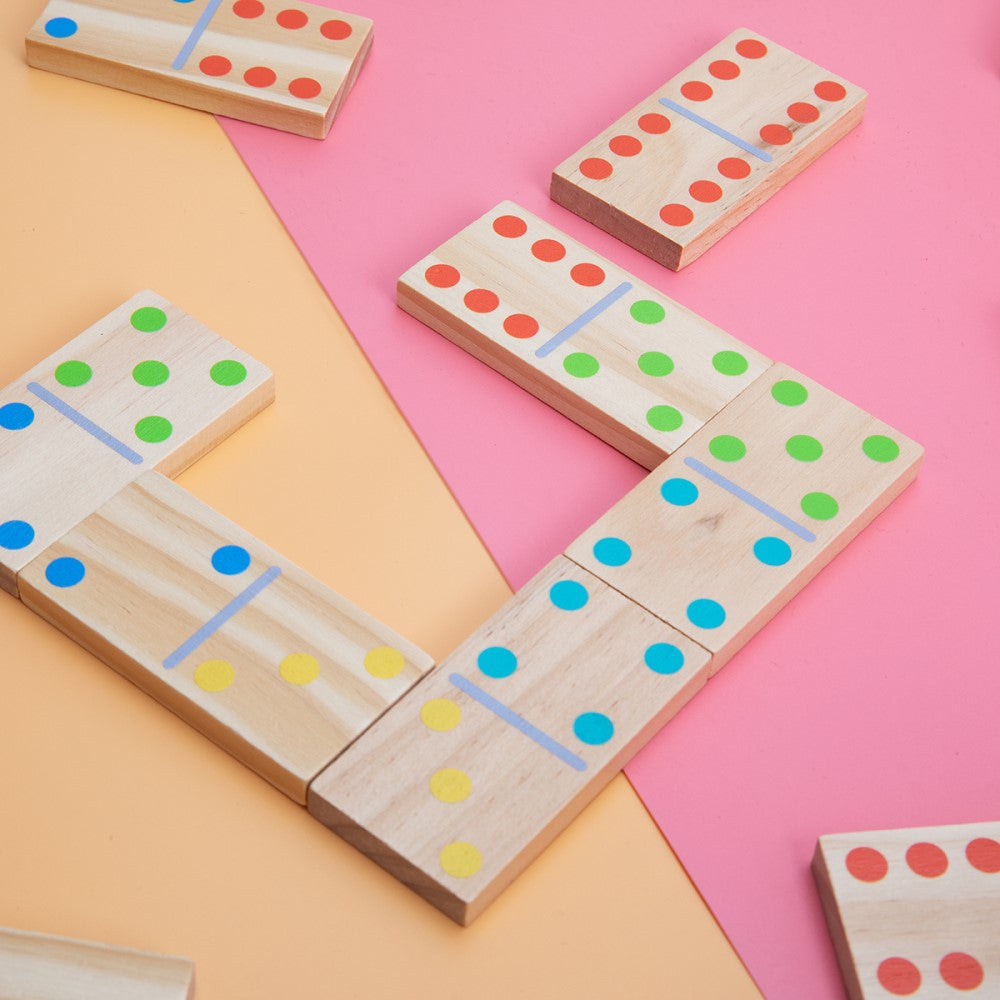 Kids Wooden Dominoes Lawn Game 21cms