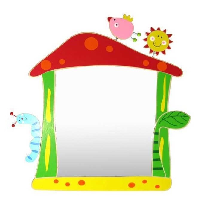 Kids Bedroom Mirror Spring Bird & Sun