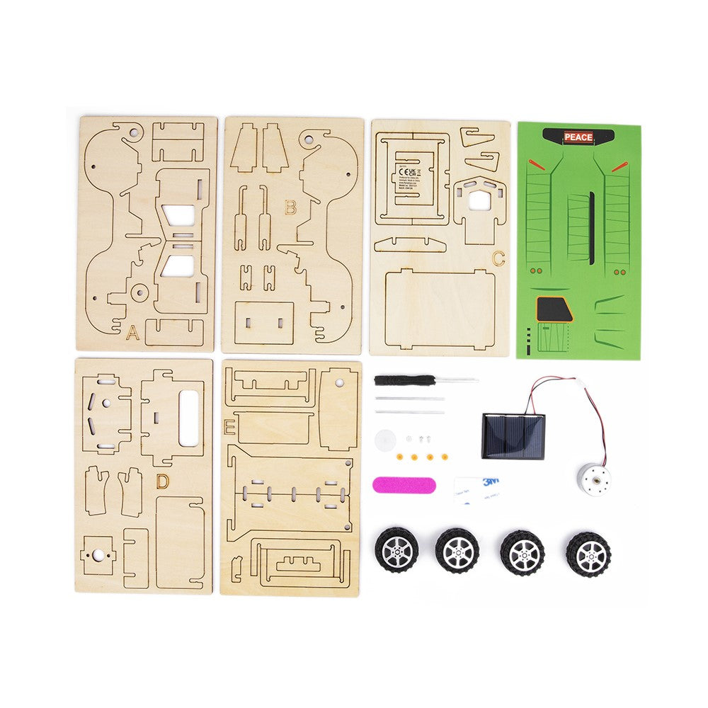 Kids DIY Solar Powered Wooden Truck Kit
