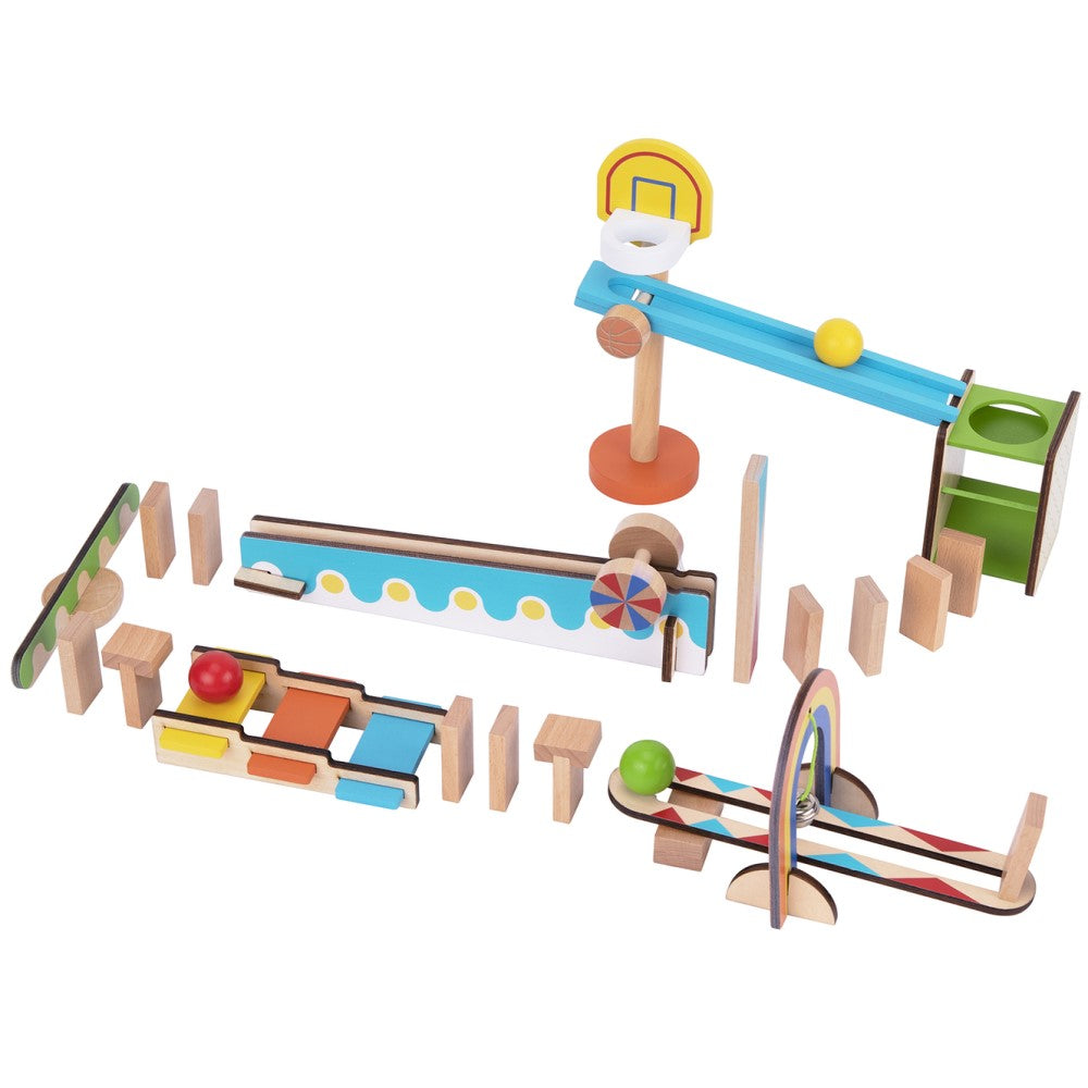 Kids Domino Run Building Playset