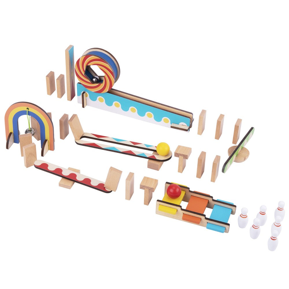 Kids Domino Run Building Playset