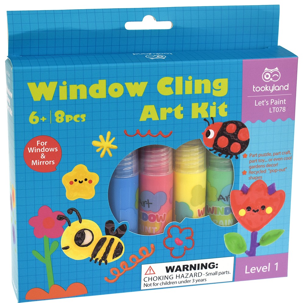 Kids Glass Window Cling Art Kit