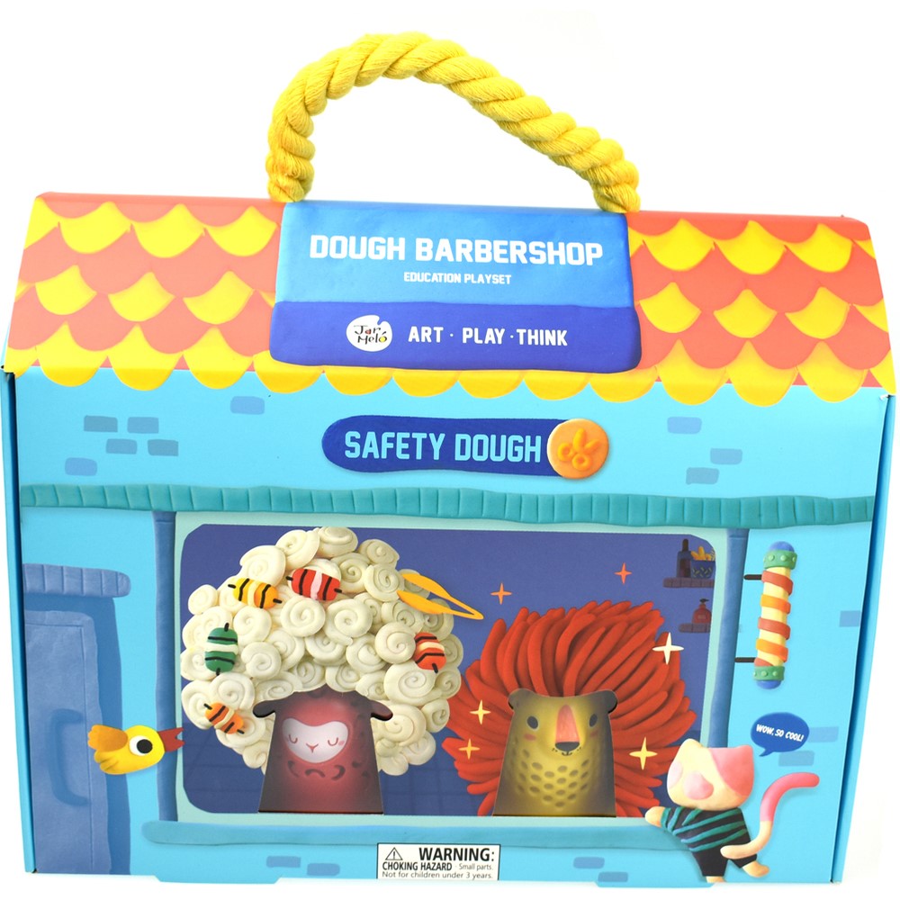 Kids Modelling Organic Dough Barbershop Set