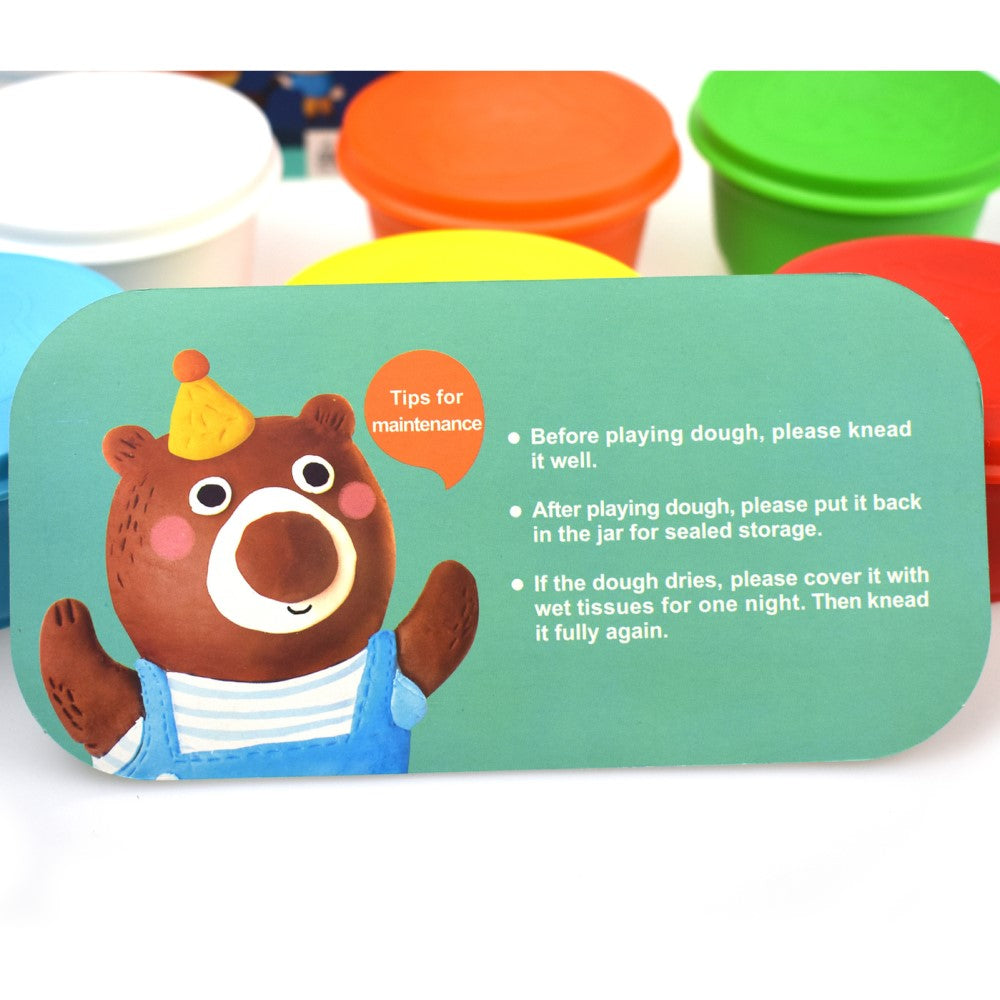 Kids Modelling Organic Dough Set - 6 Colours