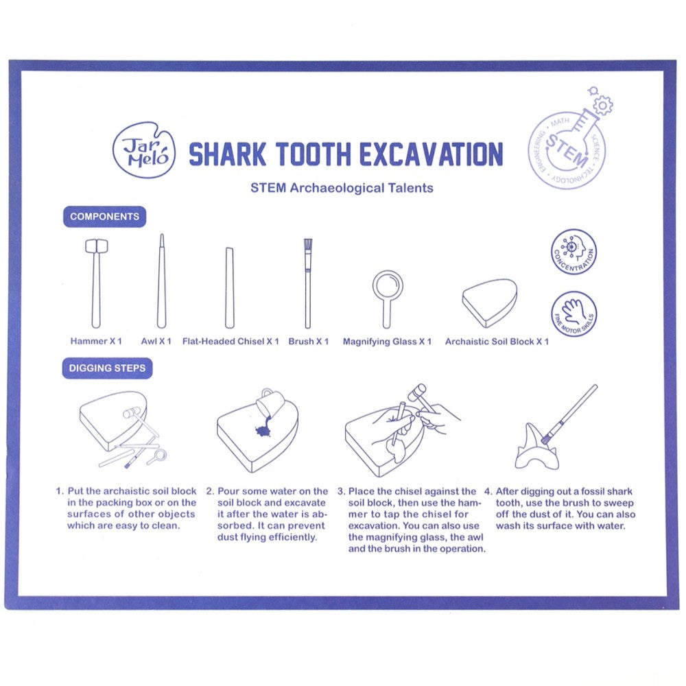 Kids Shark Fossil Excavation Kit