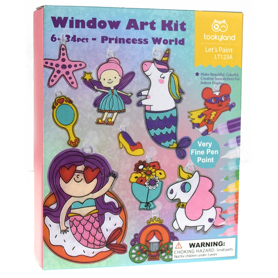 Kids Stained Glass Window Art Kit - Princess World