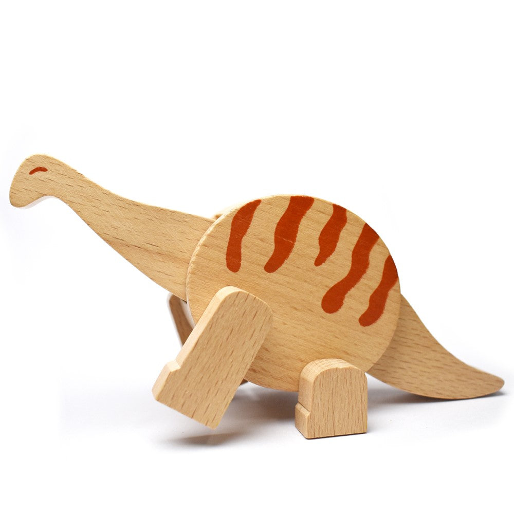 Poseable Wooden Dinosaurs Set of 6