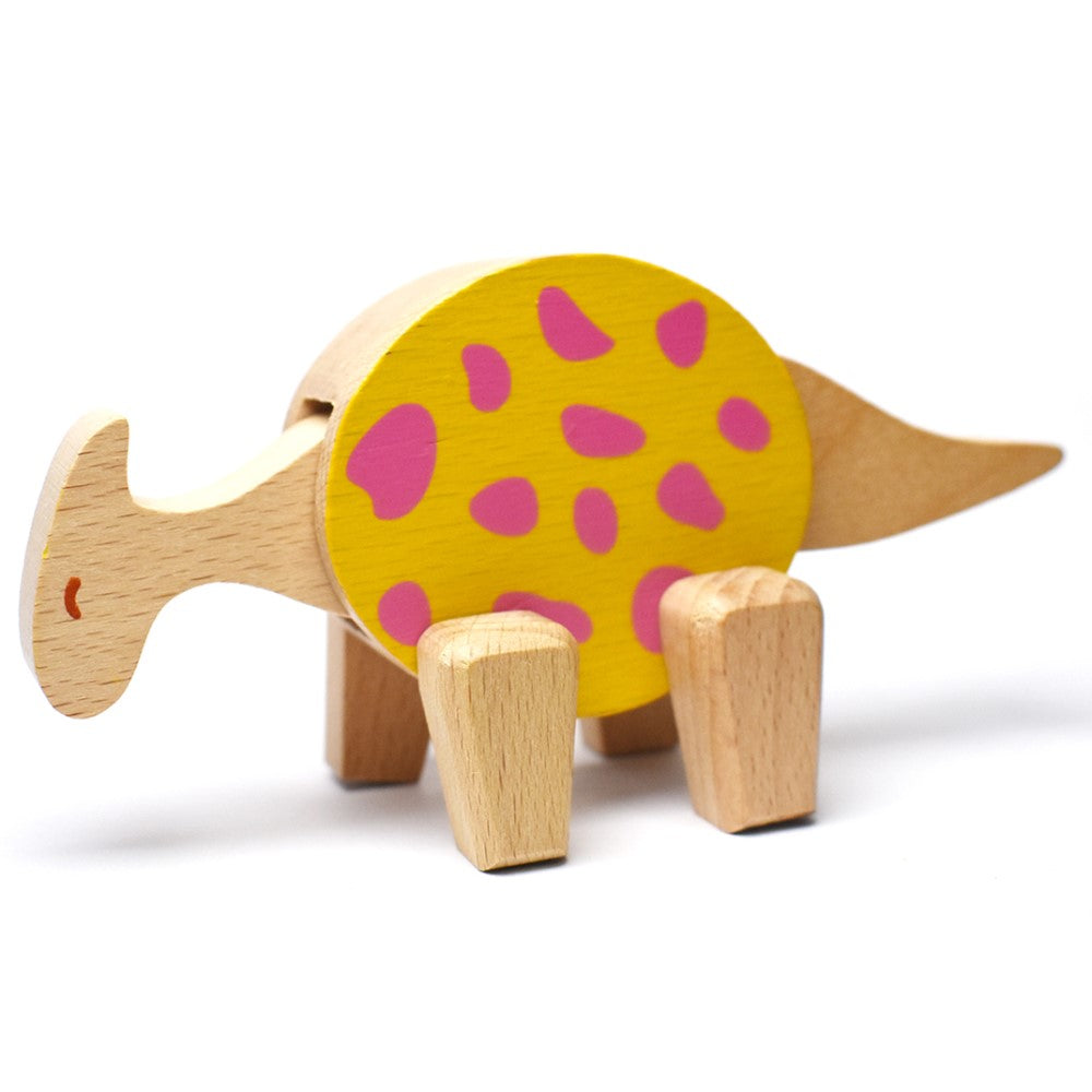 Poseable Wooden Dinosaurs Set of 6