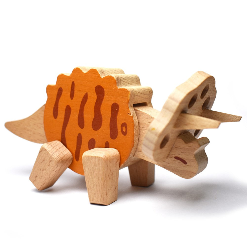 Poseable Wooden Dinosaurs Set of 6