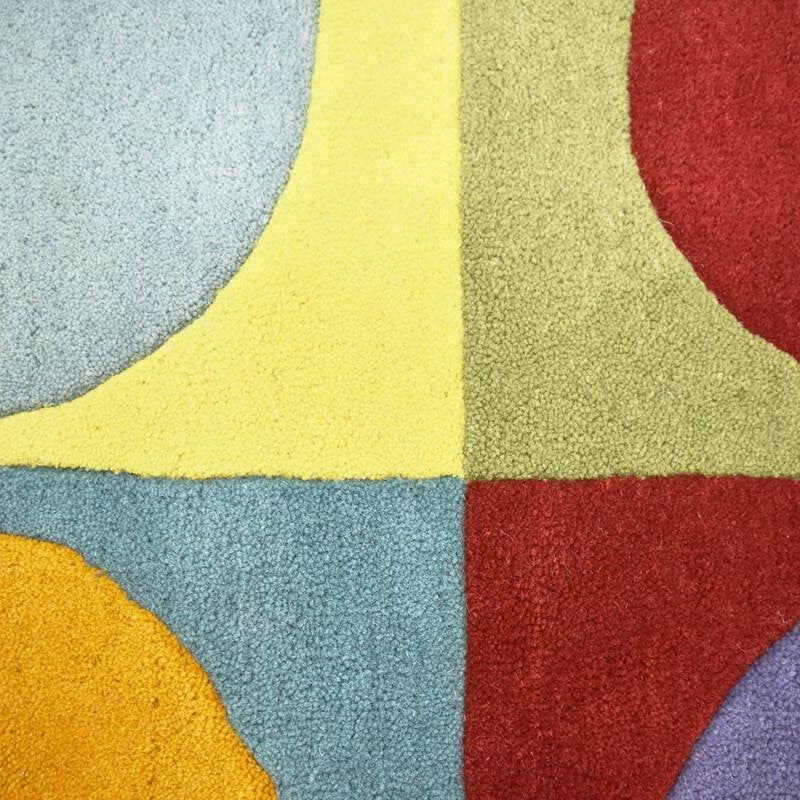 Round & Square Kids Woolen Rug