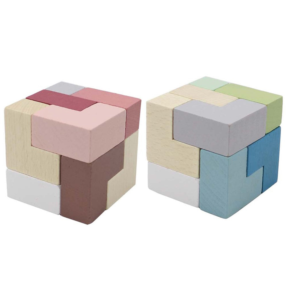 Soma Cube Wooden Brain Teaser Puzzle (Sent At Random)