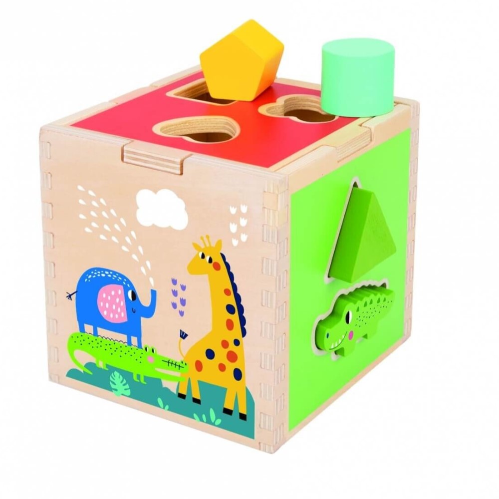 Toddlers Cube Animal Shape Sorter Puzzle Toy