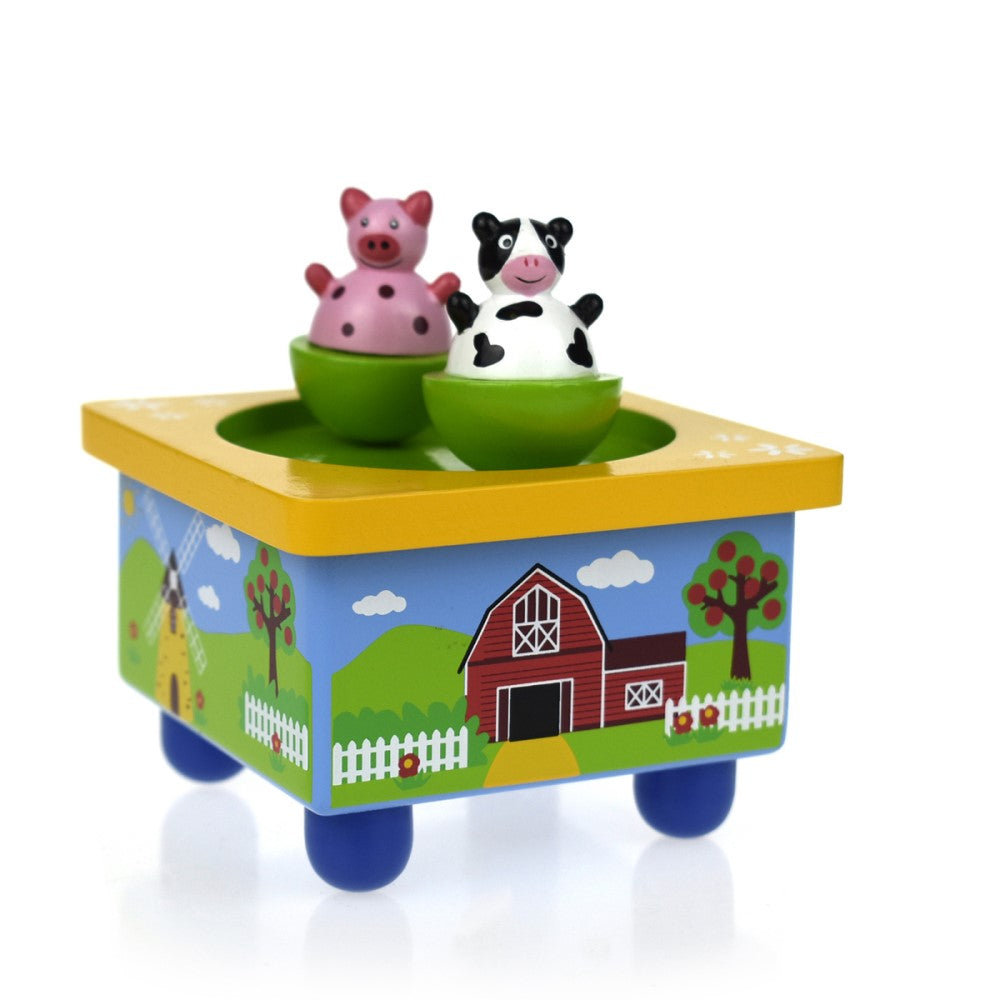 Toddlers Magnetic Music Box - Dancing Farm Cow & Pig