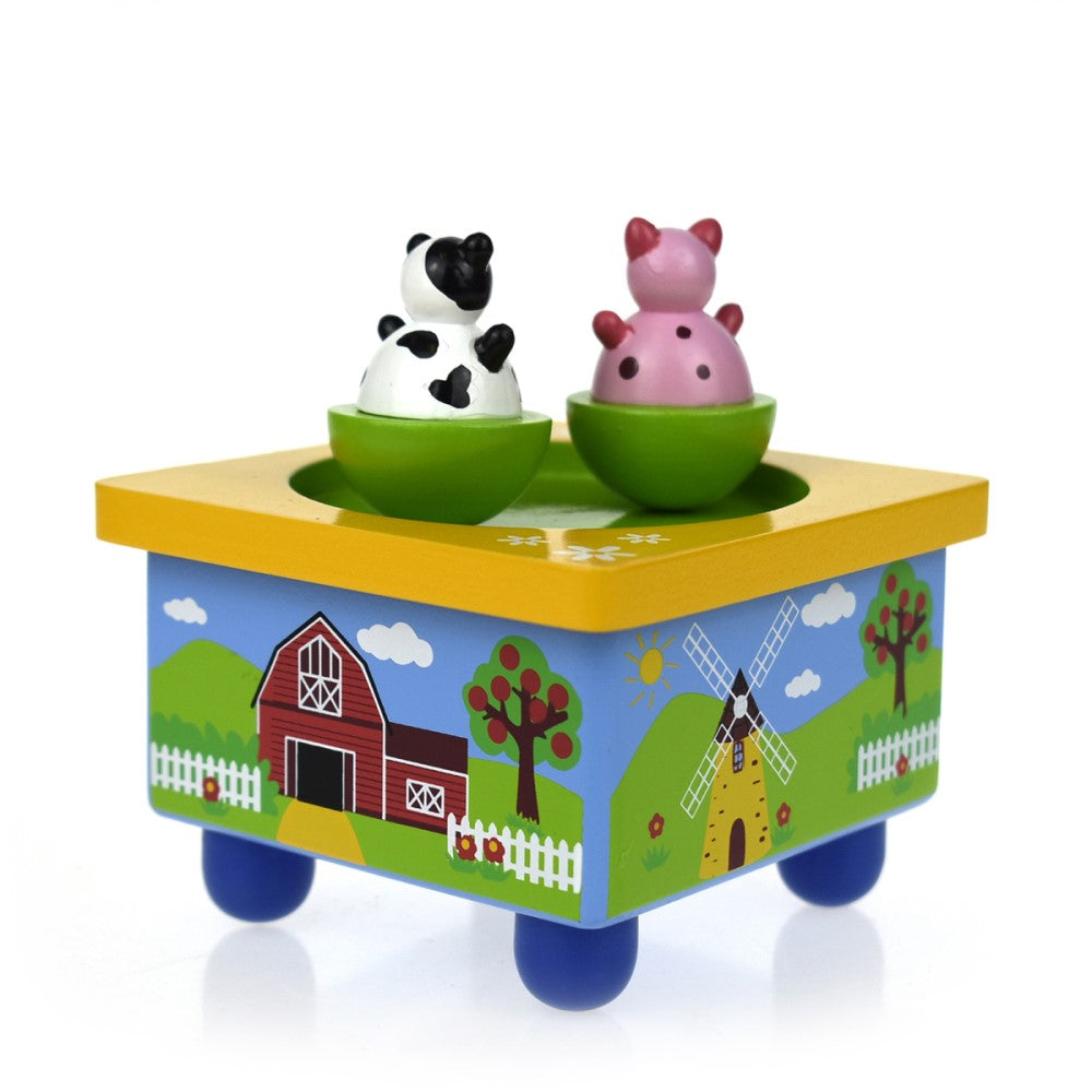 Toddlers Magnetic Music Box - Dancing Farm Cow & Pig