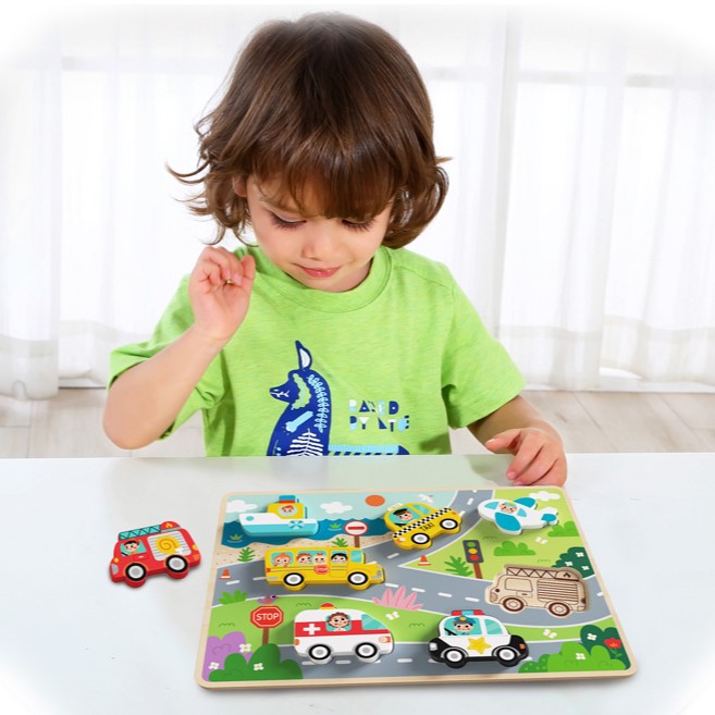 Toddlers Shape Sorter & Matching Puzzle Game - Transportation