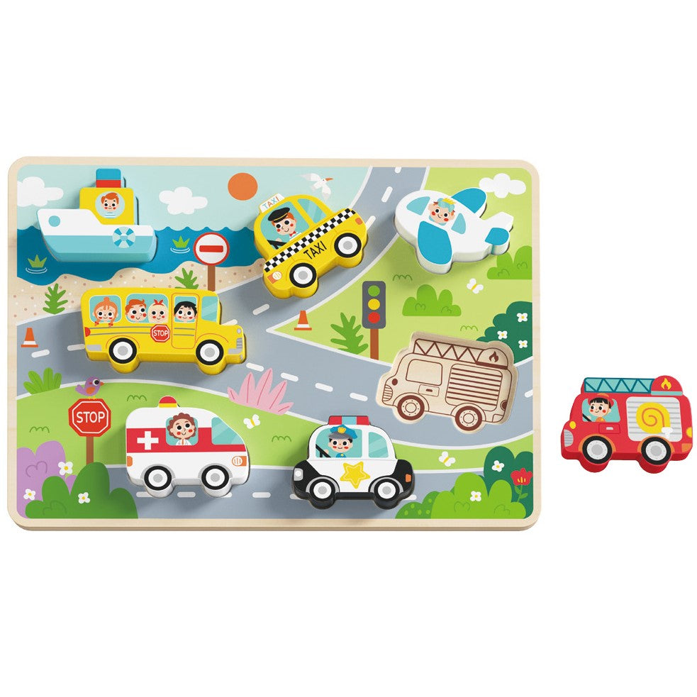 Toddlers Shape Sorter & Matching Puzzle Game - Transportation