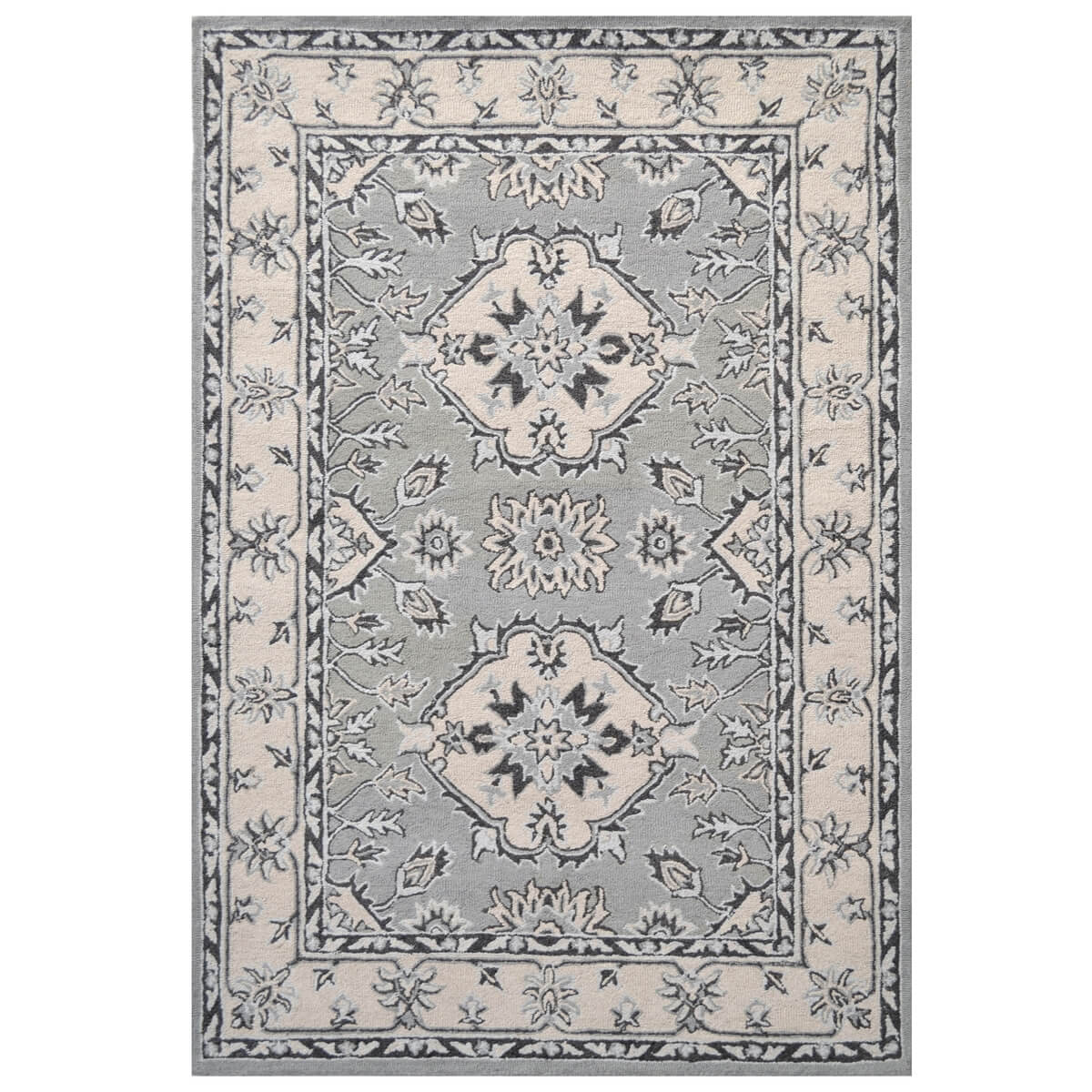 Vintage Kashan Handmade Grey Woolen Rug (Available in 3 Sizes)