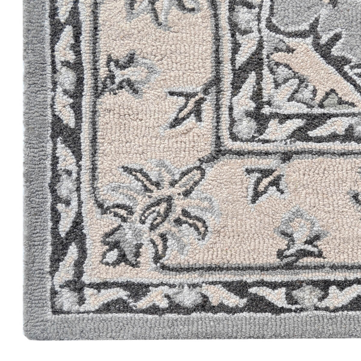 Vintage Kashan Handmade Grey Woolen Rug (Available in 3 Sizes)