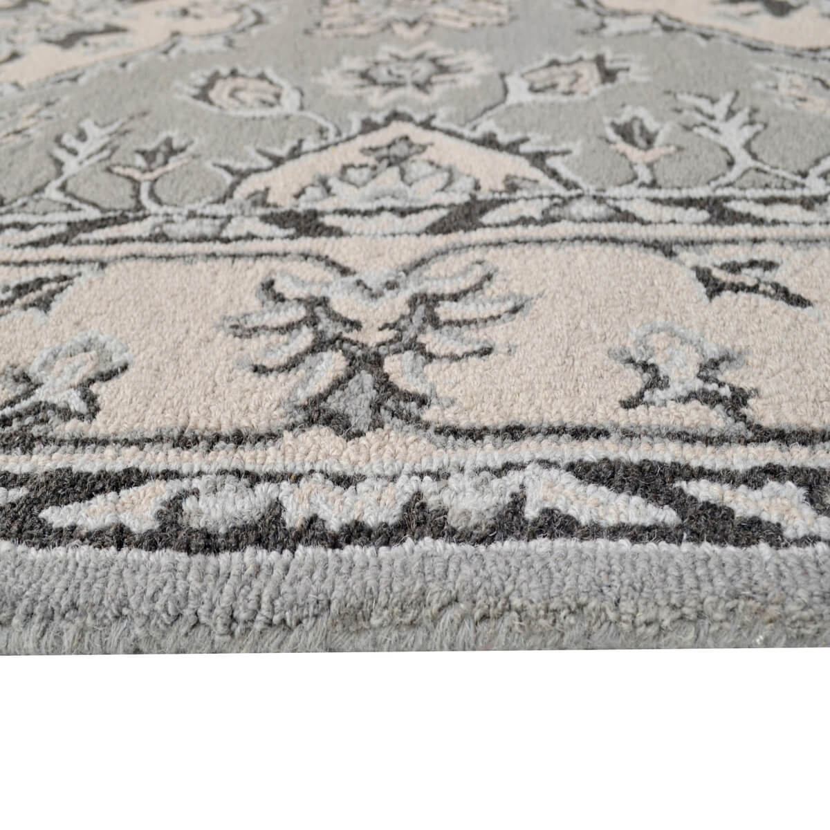 Vintage Kashan Handmade Grey Woolen Rug (Available in 3 Sizes)
