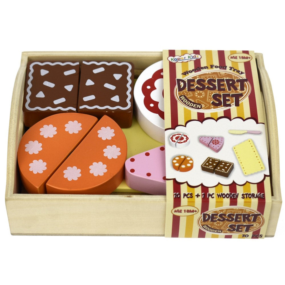 Wooden Food Cutting Play Set - Dessert