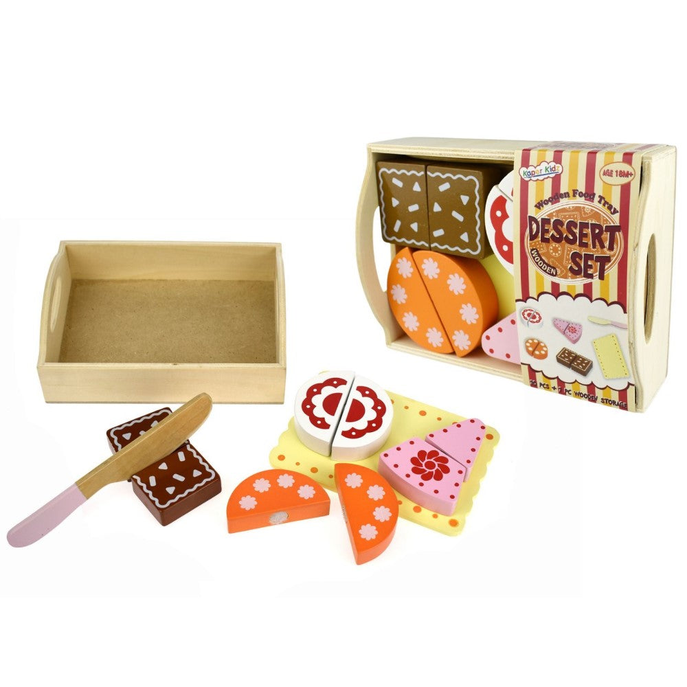 Wooden Food Cutting Play Set - Dessert