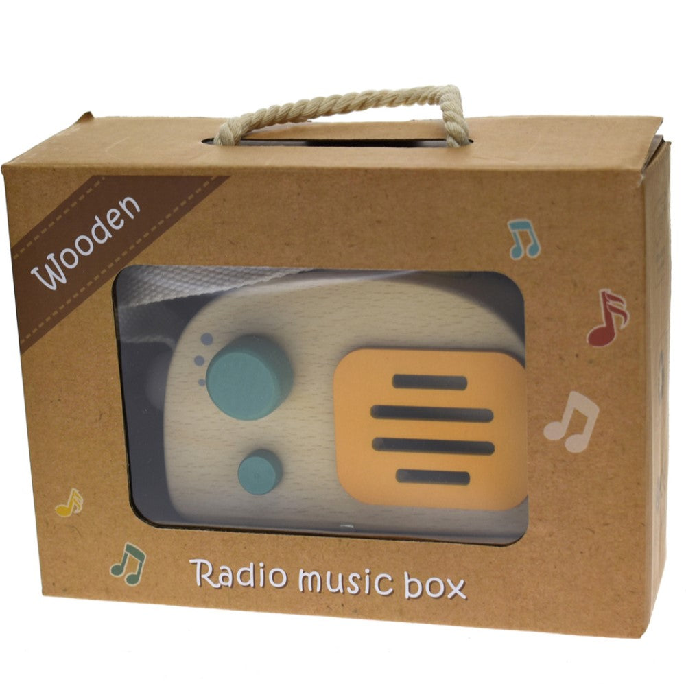 Wooden Radio Music Box Toy - Green