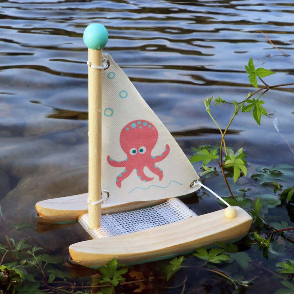 Wooden Water Play Catamaran