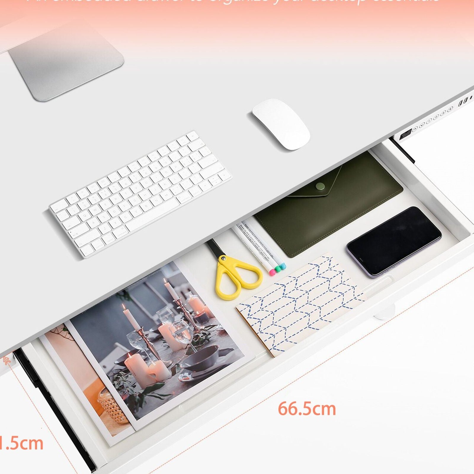 1.2m Sit and Stand Motorised Desk for Comfort - White