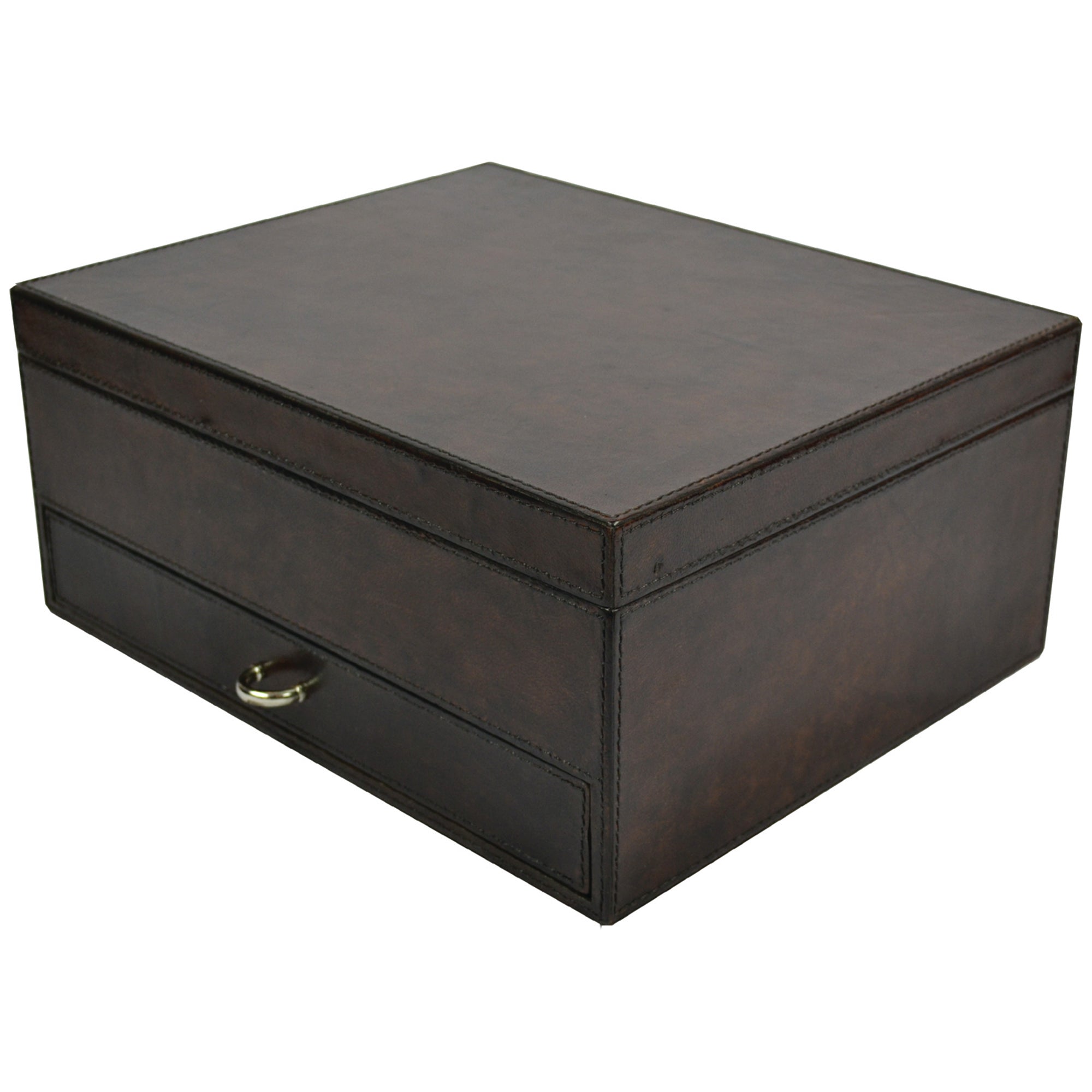 Luxe 10 Watches Leather Holder & Jewelry Drawer (3 Colors to Choose)