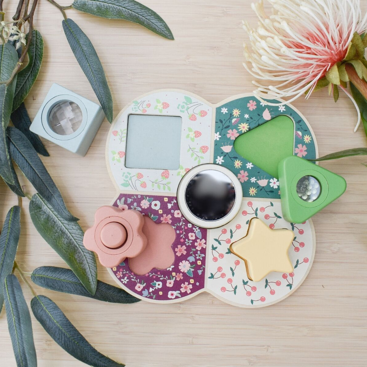 Eco-Friendly Wooden Shape Sorter & Activity Blocks