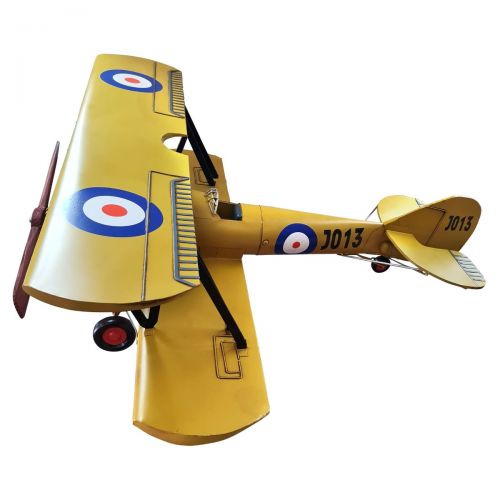 1930s The Avro 621 Tutor Biplane Decor in Yellow