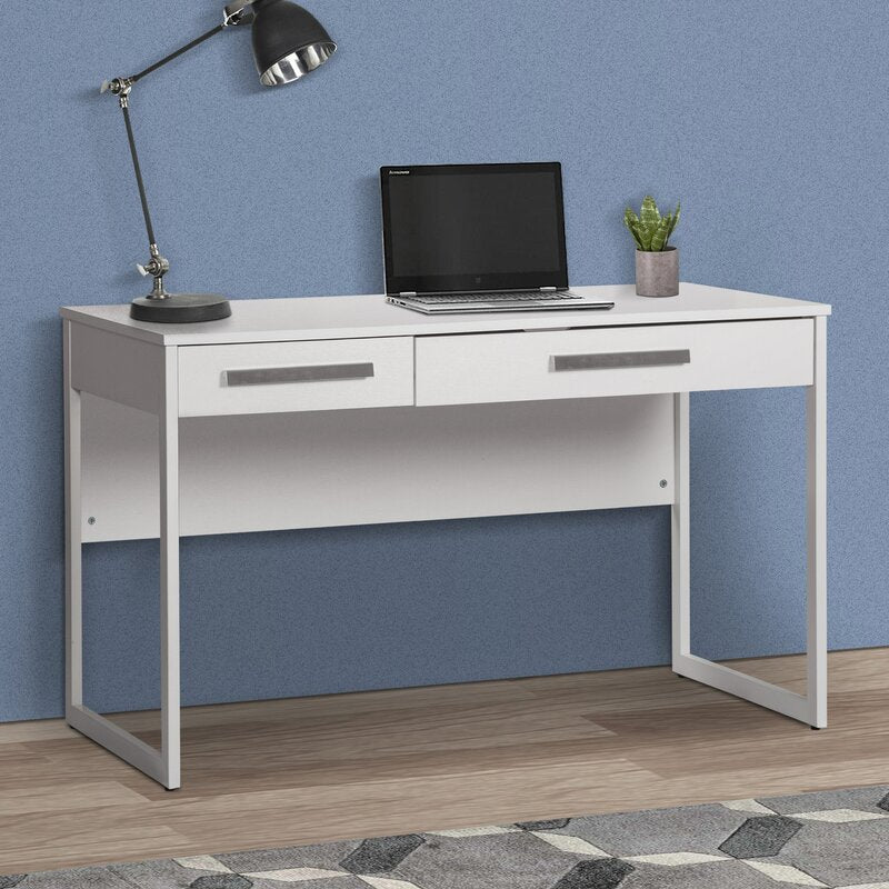 2-Drawer Study Desk for Practical Use - White
