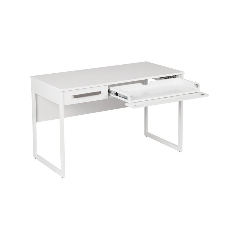 2-Drawer Study Desk for Practical Use - White