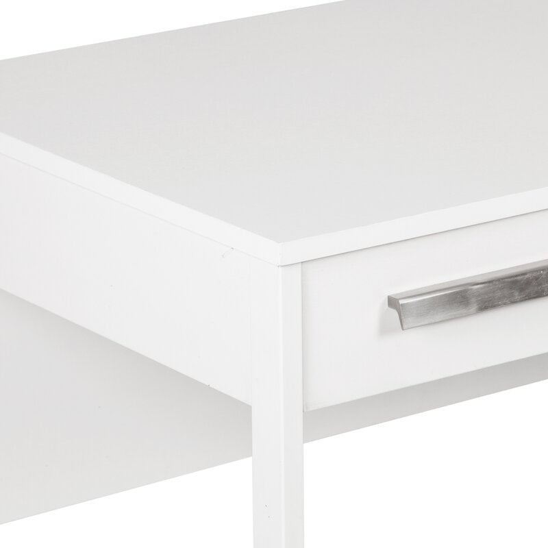 2-Drawer Study Desk for Practical Use - White