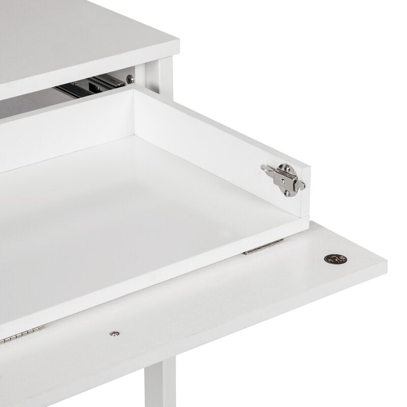 2-Drawer Study Desk for Practical Use - White