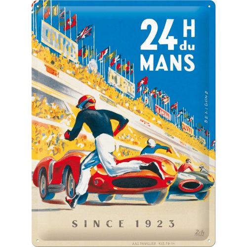 24h Le Mans Racing Since 1923 Poster Metal Sign