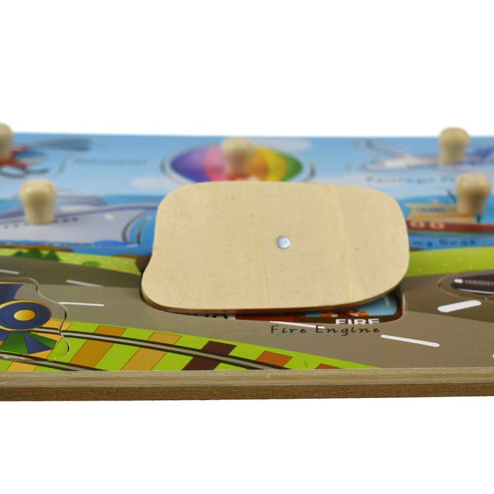 2 IN 1 Transport Peg Puzzle & Shape Sorter
