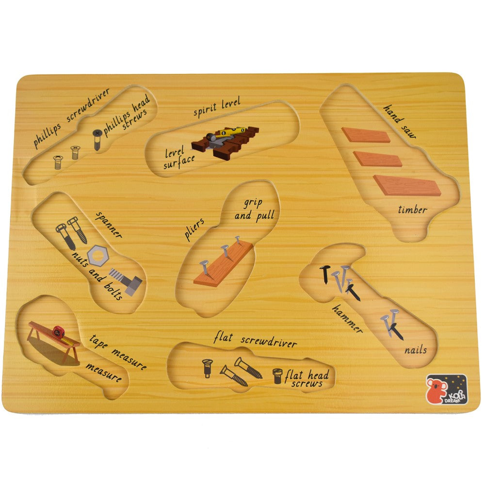 2 IN 1 Tools Peg Puzzle & Shape Sorter