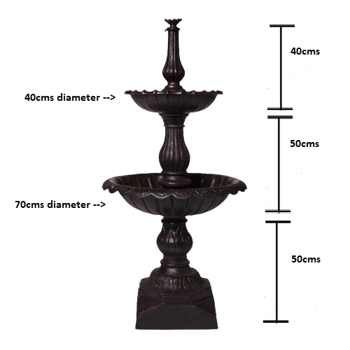 2 Tier Cascading Garden Fountain (Available in 2 Colors)