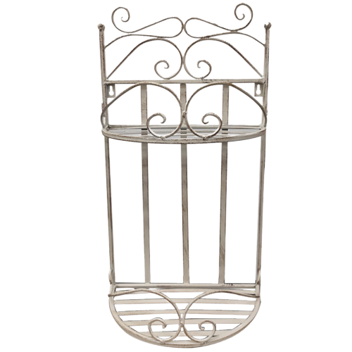 2 Tier Wrought Iron Wall Shelf