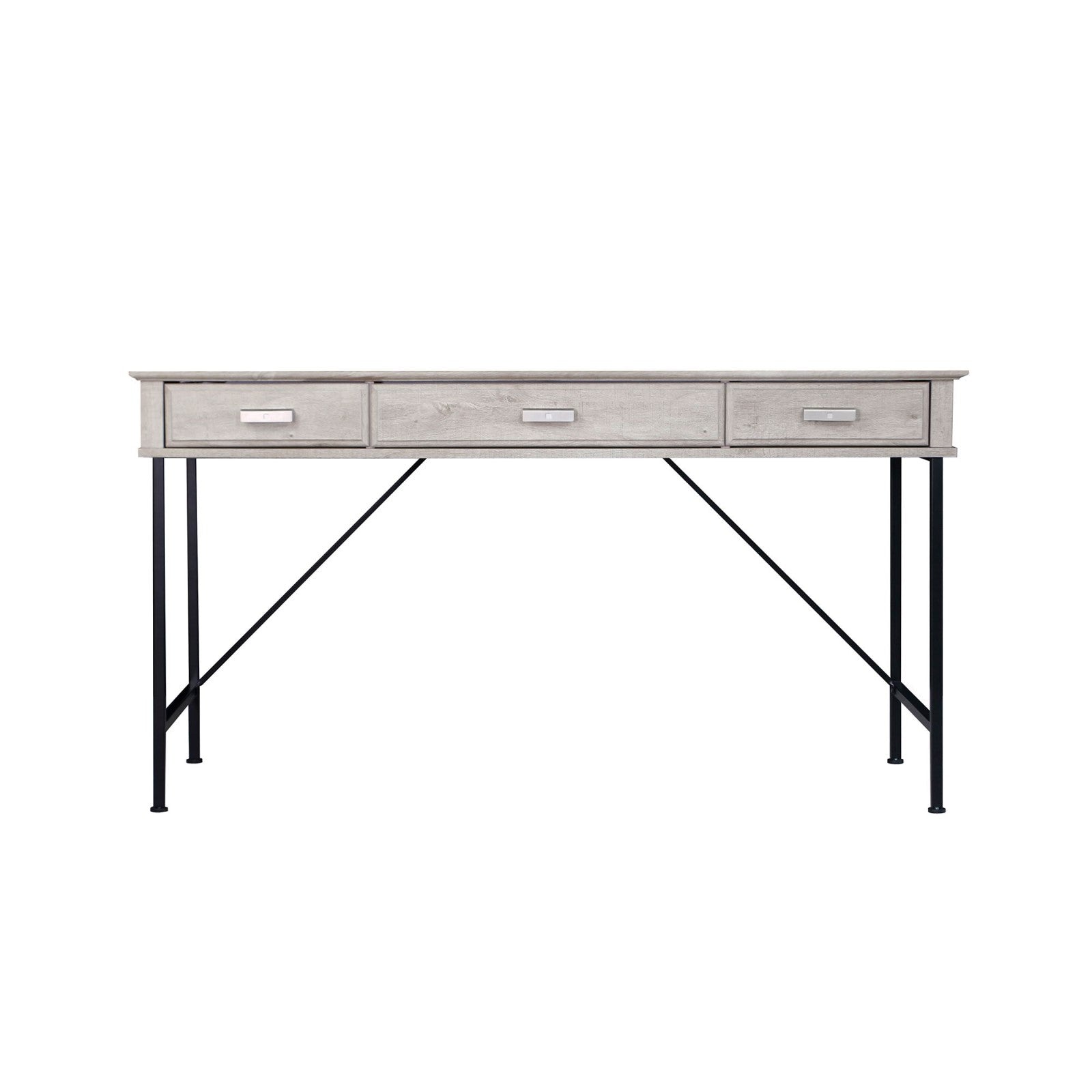 3-Drawer 1.4m Writing Desk in Washed Grey