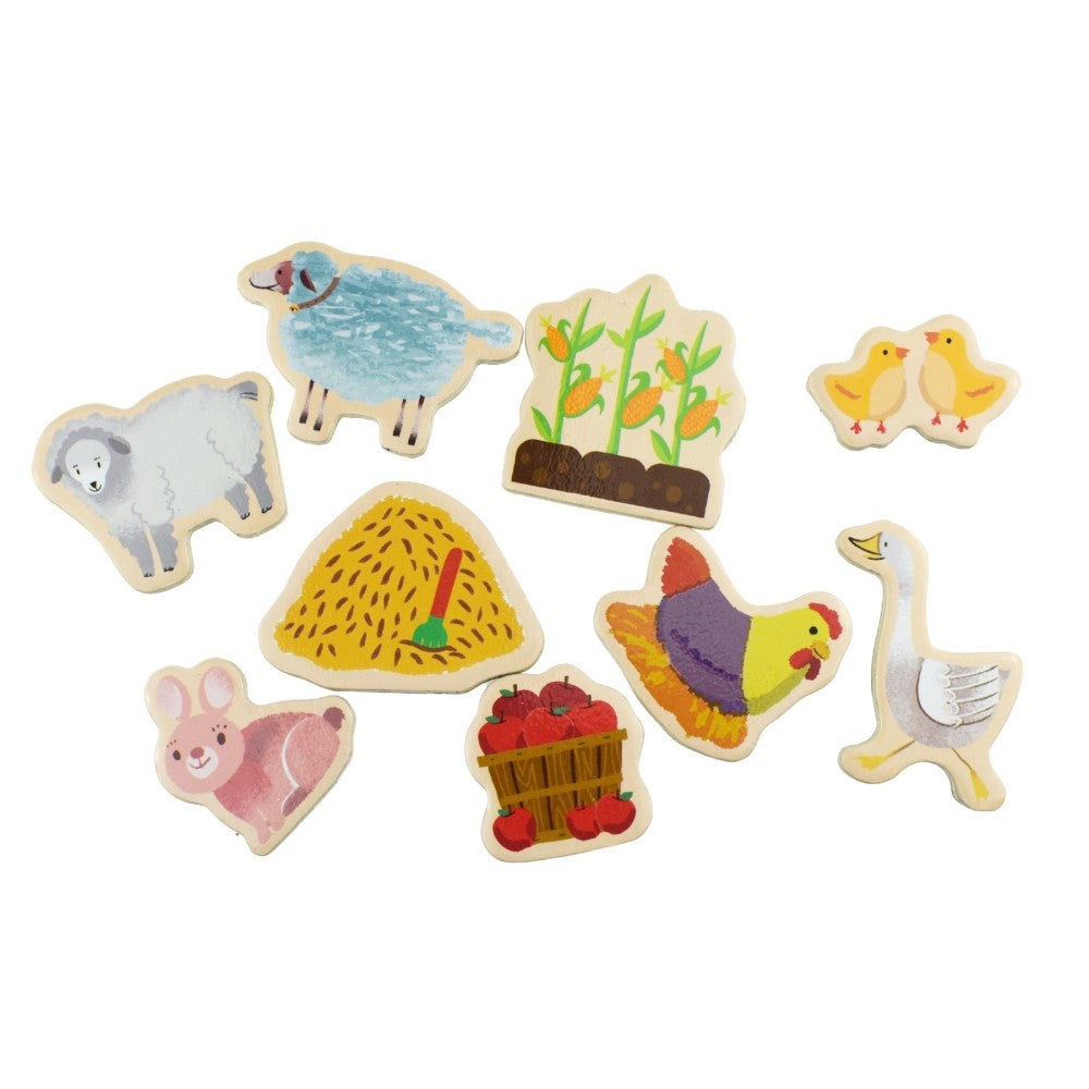 30 Pcs Aussie Farm & Animals Wooden Fridge Magnets